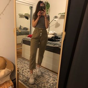 Mango - Brown Paperbag Trousers